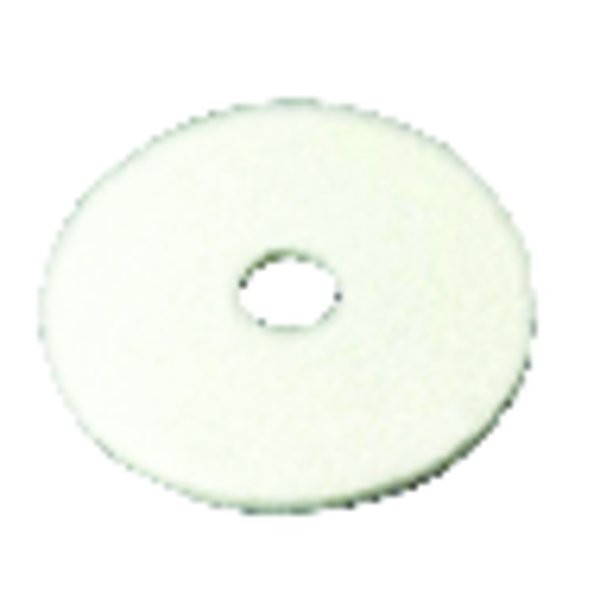 3M 20 in. D Non-Woven Natural/Polyester Fiber Floor Polishing Pad White 4100-20